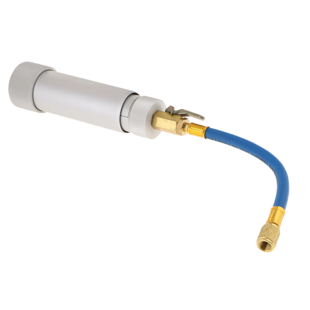 AC A/C Oil Dye Injector with R-134a R12 Snap Quick Coupler and Connector Hose, Automotive UV Dye Injection System AC A/C Oil Dye Injector with R-134a R12 Snap Quick Coupler and Connector Hose, Automotive UV Dye Injection System
