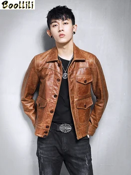 Boollili Genuine Leather Jacket Men Vintage Real Cow Leather Jacket Short Spring Autumn Luxury Coat Men Motorcycle Jackets
Boollili Genuine Leather Jacket Men Vintage Real Cow Leather Jacket Short Spring Autumn Luxury Coat Men Motorcycle Jackets