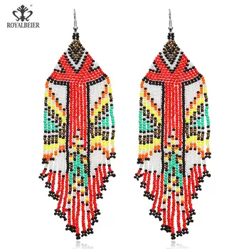 ROYALBEIER Women Handmade Multicolor Bohemian Beaded Long Tassel Earrings For Beads Statement Dangle Earrings Ethnic Jewelry
ROYALBEIER Women Handmade Multicolor Bohemian Beaded Long Tassel Earrings For Beads Statement Dangle Earrings Ethnic Jewelry