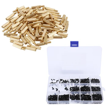 100Pcs Male to Female Thread PCB Board Brass Pillars M2 X 10mm & 480Pcs Socket Cap Screw Machine Screws Assortment Kit CNIM Hot
100Pcs Male to Female Thread PCB Board Brass Pillars M2 X 10mm & 480Pcs Socket Cap Screw Machine Screws Assortment Kit CNIM Hot