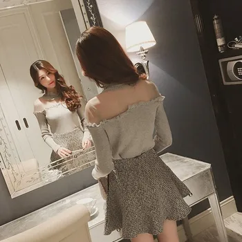 Women's Sweaters Knitted Pullover Solid Color Slim Sexy Mesh Perspective Strapless Jumper Tops Knitwear Blouse Long Sleeve 
Women's Sweaters Knitted Pullover Solid Color Slim Sexy Mesh Perspective Strapless Jumper Tops Knitwear Blouse Long Sleeve