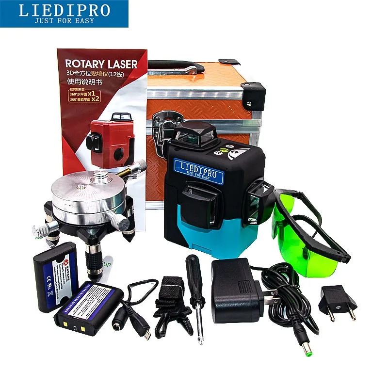 Laser Level 12 Line Level 3D Laser Level Self Leveling Green Laser Level 360 Horizontal Vertical Cross Professional tools
Laser Level 12 Line Level 3D Laser Level Self Leveling Green Laser Level 360 Horizontal Vertical Cross Professional tools
