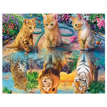 5D Diamond Painting Cat Tiger Lion Leopard Round Diamond Embroidery Landscape Diamond Mosaic Animals Art 
5D Diamond Painting Cat Tiger Lion Leopard Round Diamond Embroidery Landscape Diamond Mosaic Animals Art