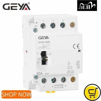 GEYA GYHC 3P 40A 63A 3NO AC Modular Contactor with Auto or Manual Control Switch 220V Contactors
GEYA GYHC 3P 40A 63A 3NO AC Modular Contactor with Auto or Manual Control Switch 220V Contactors