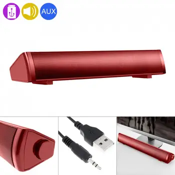 SADA V-105 Multi-media Soundbars Speaker Mobile Phone Computer Strip Speaker with 2 Speakers Units and Stereo Surround Sound
SADA V-105 Multi-media Soundbars Speaker Mobile Phone Computer Strip Speaker with 2 Speakers Units and Stereo Surround Sound