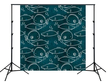 under the sea Backdrop cute bubble fish birthday party wall decor Photo background For newborn child studio photophone SM-410 
under the sea Backdrop cute bubble fish birthday party wall decor Photo background For newborn child studio photophone SM-410