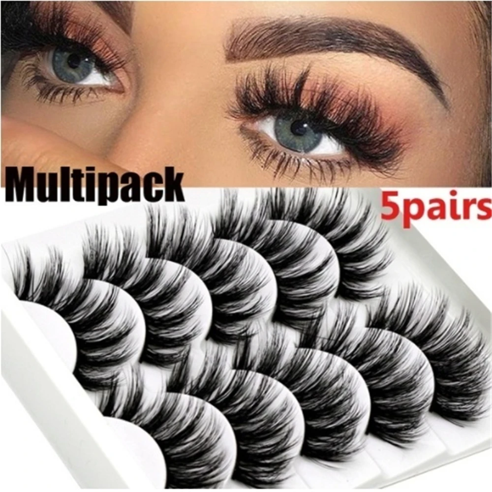 5 Pairs/Set 3D Soft Faux Mink Hair False Eyelashes Stereoscopic Multi layer Wispy Fluffy Lashes Eyelash Extension Makeup Tools
5 Pairs/Set 3D Soft Faux Mink Hair False Eyelashes Stereoscopic Multi layer Wispy Fluffy Lashes Eyelash Extension Makeup Tools