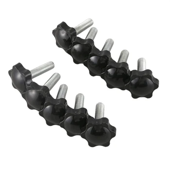 10 Pcs M8x30mmx32mm Male Thread Hex Shaped Head Clamping Screw Knob
10 Pcs M8x30mmx32mm Male Thread Hex Shaped Head Clamping Screw Knob