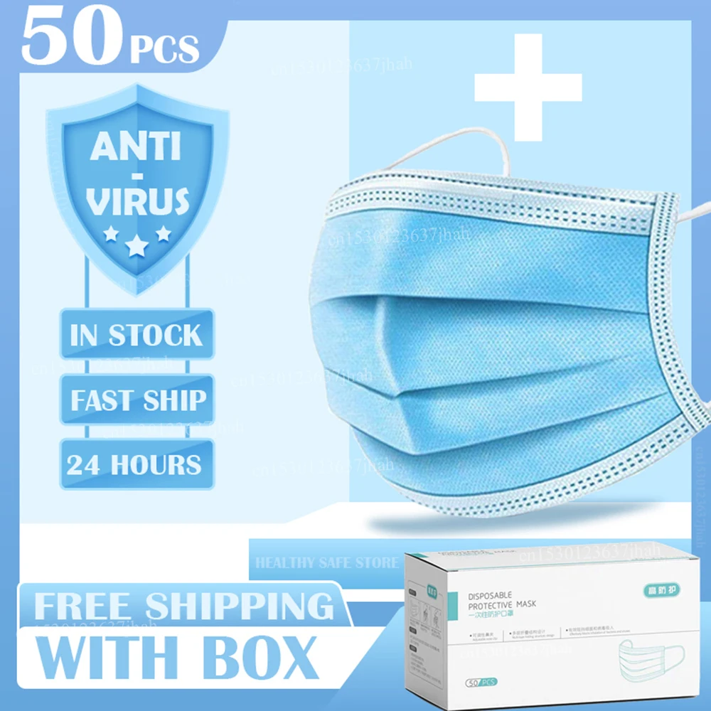 Anti-Pollution 3 Laye Mouth Mask Dust Protection Masks Disposable Face Masks Elastic Ear Loop Disposable Dust Filter Safety Mask
Anti-Pollution 3 Laye Mouth Mask Dust Protection Masks Disposable Face Masks Elastic Ear Loop Disposable Dust Filter Safety Mask
