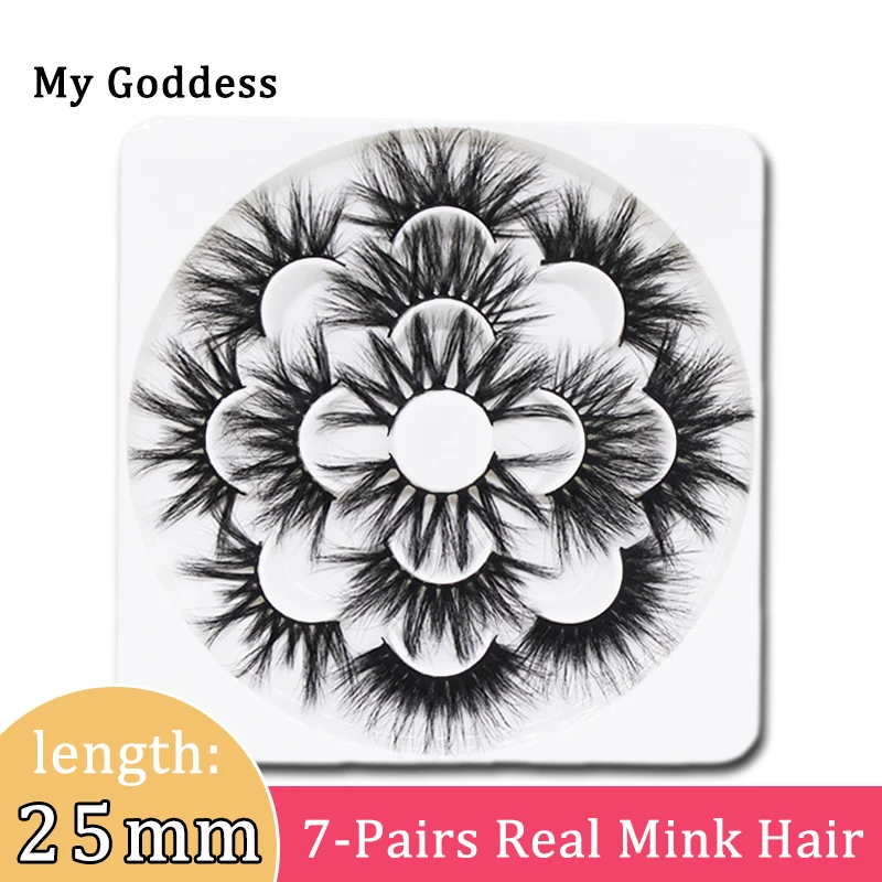 7-Pairs 25mm 3d real Mink-Lashes Eyelash-Extension Makeup-Tools 7-Styles 25 mm Long 5d Natural soft Fluffy false eyelashes pack
7-Pairs 25mm 3d real Mink-Lashes Eyelash-Extension Makeup-Tools 7-Styles 25 mm Long 5d Natural soft Fluffy false eyelashes pack