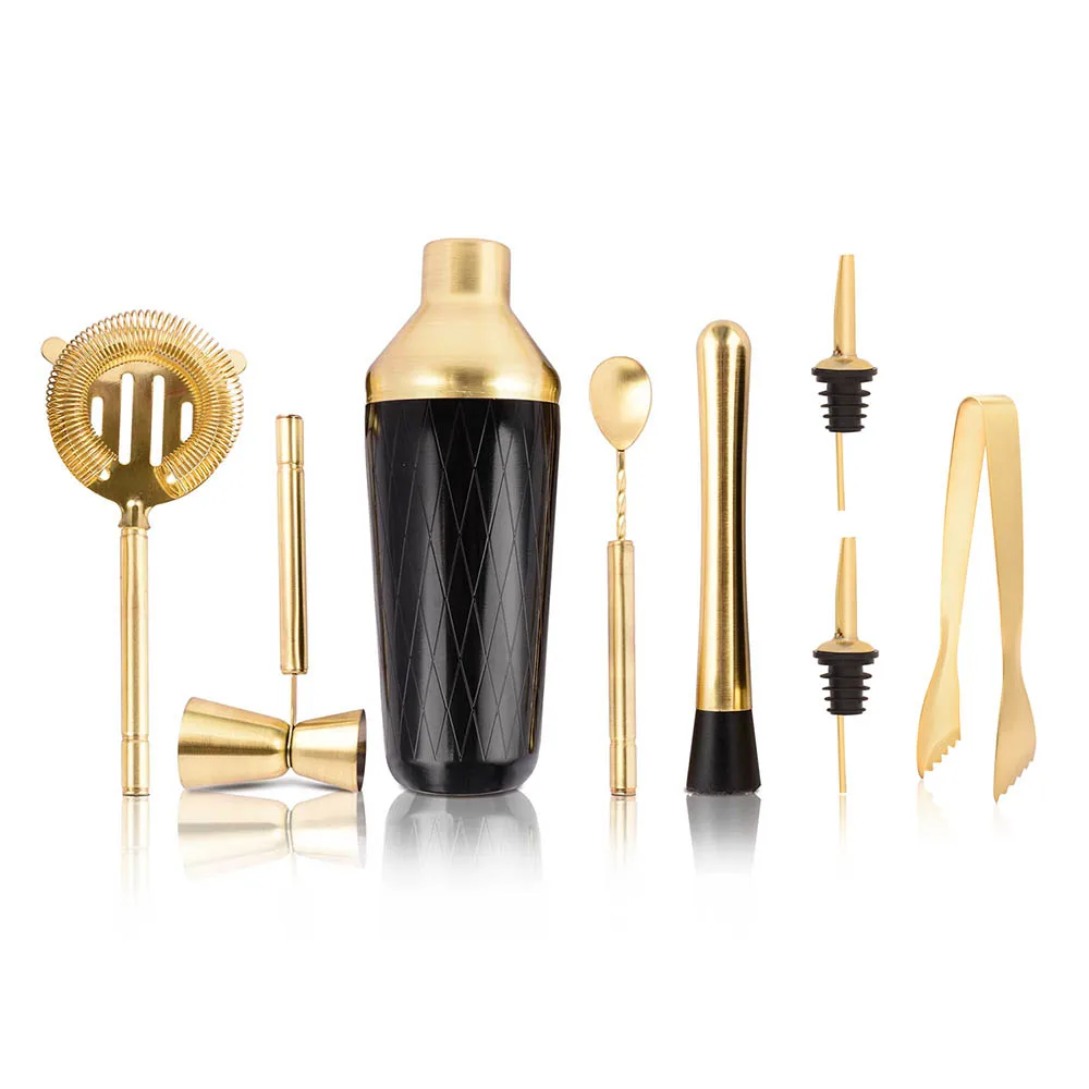 8PCS Stainless Steel Cocktail Shaker set Drink Boston Bartender tool Browser Kit Bars Set Bartender Tool
8PCS Stainless Steel Cocktail Shaker set Drink Boston Bartender tool Browser Kit Bars Set Bartender Tool