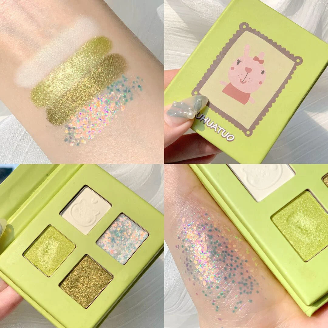 4 Colors Matte Shimmer Eyeshadow Palette Waterproof Diamond Pigment Sequins Glitter Eye Shadow Powder Makeup Pallete Cosmetics
4 Colors Matte Shimmer Eyeshadow Palette Waterproof Diamond Pigment Sequins Glitter Eye Shadow Powder Makeup Pallete Cosmetics