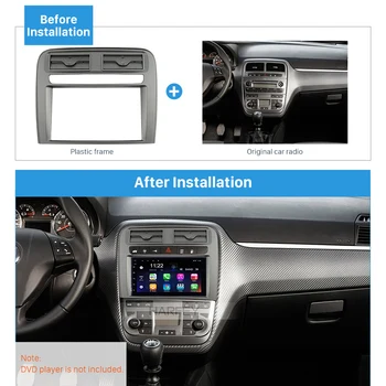 Harfey 2DIN Car radio fascia Frame Bezel Trim Kit Cover for FIAT GRAND PUNTO 2005-2009 Dash Install Panel Car Plate Fascia Frame