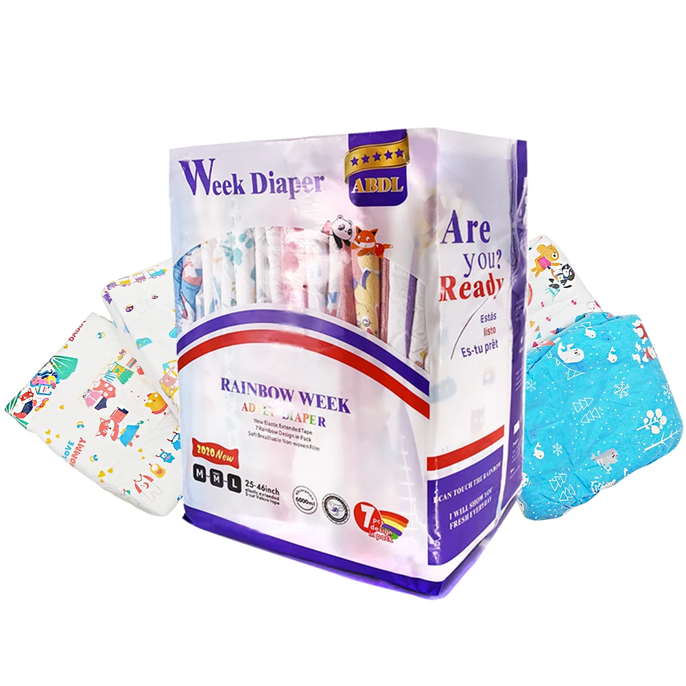 TEN@NIGHT Rainbow Weekly Diaper ABDL 6000ML Volume Extra Large Size Diaper Stretchy Waist DDLG Diaper Different 7pcs In A Pack
TEN@NIGHT Rainbow Weekly Diaper ABDL 6000ML Volume Extra Large Size Diaper Stretchy Waist DDLG Diaper Different 7pcs In A Pack