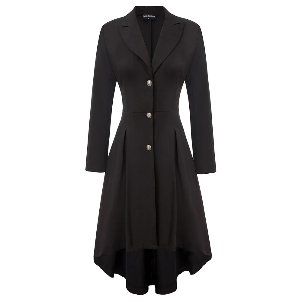 vintage coat Women High-Low Hem Trench Coat Long Sleeve Lapel Collar Button Placket autumn fall lady black elegant slim outwear
vintage coat Women High-Low Hem Trench Coat Long Sleeve Lapel Collar Button Placket autumn fall lady black elegant slim outwear