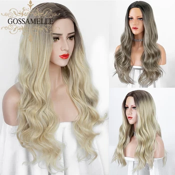 Gossamelle Ombre Blonde Synthetic Wigs For Black Women Highlight Mixed Silver Grey Long Wavy Wigs Heat Resistant Fiber Hair
Gossamelle Ombre Blonde Synthetic Wigs For Black Women Highlight Mixed Silver Grey Long Wavy Wigs Heat Resistant Fiber Hair