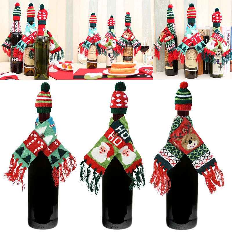 1set Christmas Red Wine Bottle Cover Santa Claus Bottle Clothes Christmas Party 2021 New Year Home Table Decoration Supplies
1set Christmas Red Wine Bottle Cover Santa Claus Bottle Clothes Christmas Party 2021 New Year Home Table Decoration Supplies