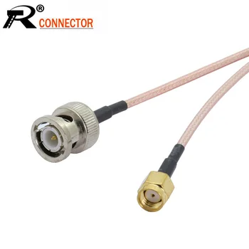 

10pcs/lot BNC Male Plug to RP SMA Male Connector RG316 Pigtail Cord Assembly SMA to BNC Adapter RF Coaxial Cable 15cm/50cm/100cm