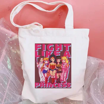 FIGHT LIKE A PRINCESS Cartoon Alphabet Print Fun Shoulder Canvas Bags Vogue Harajuku Messenger Bag Large Tote Reusable Women Bag
FIGHT LIKE A PRINCESS Cartoon Alphabet Print Fun Shoulder Canvas Bags Vogue Harajuku Messenger Bag Large Tote Reusable Women Bag