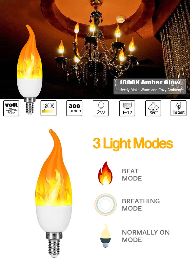 FLAME LIGHT E27 E14 9W Full Model LED Flame Bulb candle lamp 85-265V LED Flame Effect Fire Light Bulb Flickering Emulation Decor
FLAME LIGHT E27 E14 9W Full Model LED Flame Bulb candle lamp 85-265V LED Flame Effect Fire Light Bulb Flickering Emulation Decor