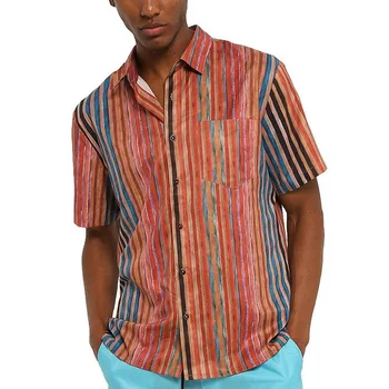 Puimentiua 2020 Fashion Striped Men Shirts Lapel Neck Button Streetwear Casual Brand Shirts Men Hip-hop Short Sleeve Tops Camisa
Puimentiua 2020 Fashion Striped Men Shirts Lapel Neck Button Streetwear Casual Brand Shirts Men Hip-hop Short Sleeve Tops Camisa