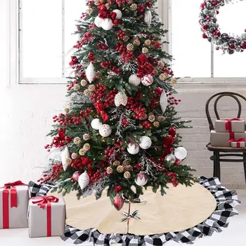 Christmas Linen Black And White Side Tree Skirt Decoration Supplies Creative New Red And Black Lattice Tree Skirt
Christmas Linen Black And White Side Tree Skirt Decoration Supplies Creative New Red And Black Lattice Tree Skirt