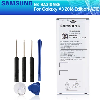 SAMSUNG Original Battery EB-BA310ABE ABA For Samsung GALAXY A3 2016 A310 A5310A SM-A310F EB-BA510ABE A5 2016 EB-BA710ABE A7 2016
SAMSUNG Original Battery EB-BA310ABE ABA For Samsung GALAXY A3 2016 A310 A5310A SM-A310F EB-BA510ABE A5 2016 EB-BA710ABE A7 2016