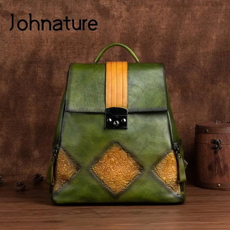 Johnature Genuine Leather Backpack Women Bag 2022 New Vintage Handmade Embossed Nature Soft Cowhide Leisure Travel Bags
Johnature Genuine Leather Backpack Women Bag 2022 New Vintage Handmade Embossed Nature Soft Cowhide Leisure Travel Bags