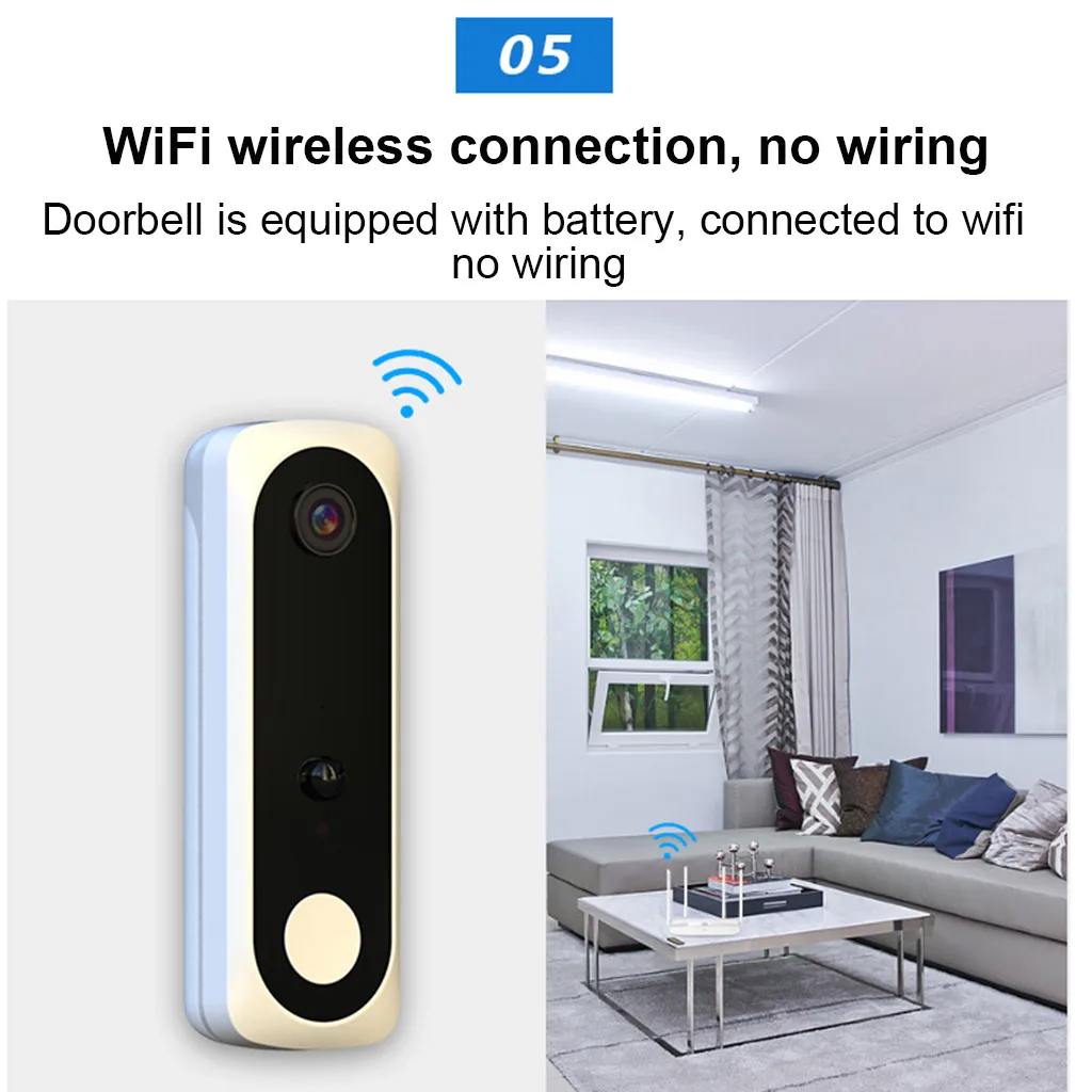 Electronics - SmartBell™ Waterproof WiFi Wireless Video Door Bell with 1080p Video Camera Doorbell