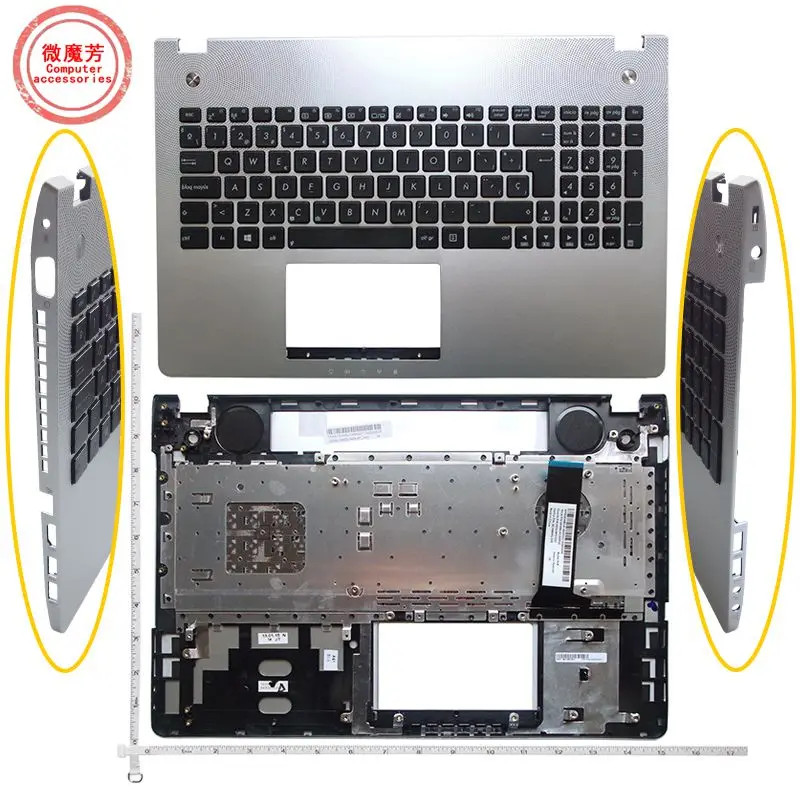 Новая клавиатура для ноутбука ASUS N56 N56V N56VM N56VZ N56SL, серебристый с подсветкой 
Новая клавиатура для ноутбука ASUS N56 N56V N56VM N56VZ N56SL, серебристый с подсветкой