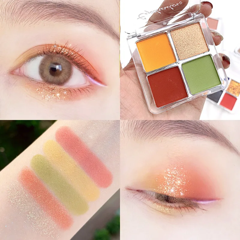 Four Colors Eyeshadow Compact Matte Pearly Lustre Shimmering Powder Beads Green Color Waterproof Portable Eye Cosmetics
Four Colors Eyeshadow Compact Matte Pearly Lustre Shimmering Powder Beads Green Color Waterproof Portable Eye Cosmetics