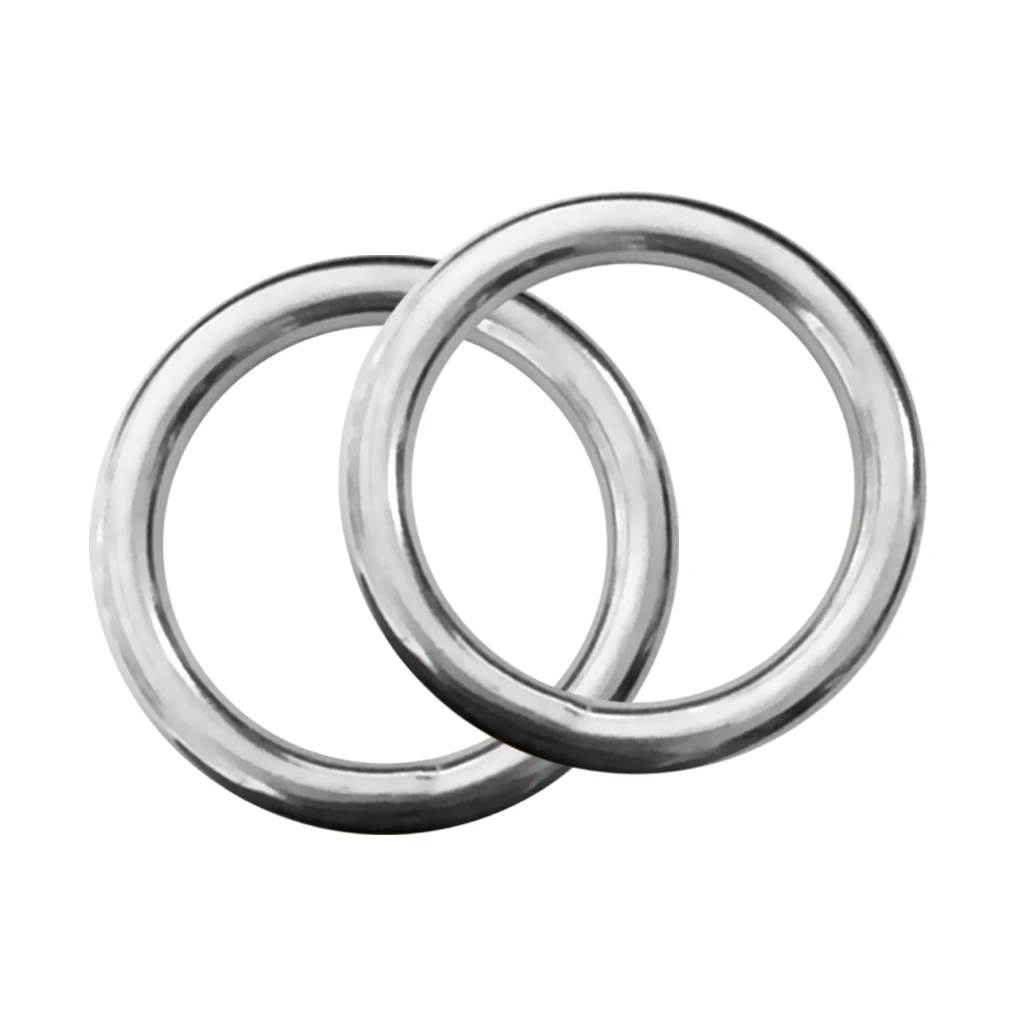 2pcs 5 x 30mm 316 Stainless Steel Webbing Strapping Welded O Rings 2pcs 5 x 30mm 316 Stainless Steel Webbing Strapping Welded O Rings
