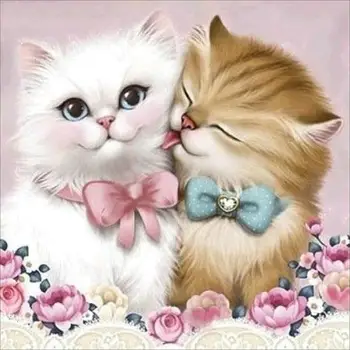 5D Diy Diamond Painting Cross Stitch Couple Cat Diamond Painting Round Rhinestones Embroidery Animals
5D Diy Diamond Painting Cross Stitch Couple Cat Diamond Painting Round Rhinestones Embroidery Animals