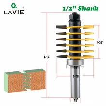 LAVIE 1pc 12mm 1/2" Shank Brand New 2 Teeth Adjustable Finger Joint Router Bit Tenon Cutter Industrial Grade for Wood Tool 03038
LAVIE 1pc 12mm 1/2" Shank Brand New 2 Teeth Adjustable Finger Joint Router Bit Tenon Cutter Industrial Grade for Wood Tool 03038