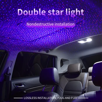 Decorative Lamp USB Car Interior LED Light Roof Atmosphere Starry Sky Lamp Dual Color Projector Ambient Light Star Light
Decorative Lamp USB Car Interior LED Light Roof Atmosphere Starry Sky Lamp Dual Color Projector Ambient Light Star Light