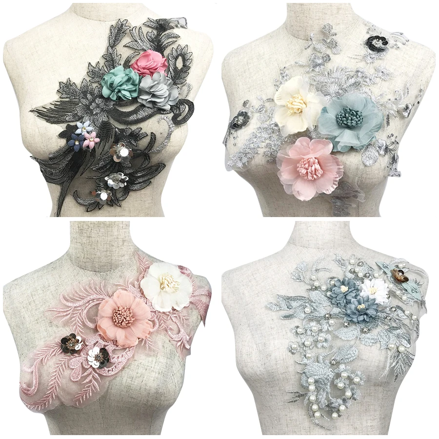 3D Flower Sequins Lace Applique For Dress Clothing Embroidery Lace Collar Trim Craft Material Sew On Accessories Scrapbooking
3D Flower Sequins Lace Applique For Dress Clothing Embroidery Lace Collar Trim Craft Material Sew On Accessories Scrapbooking