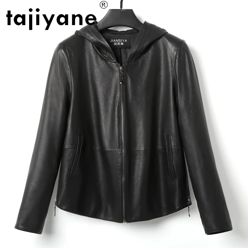 Tajiyane 2021 Autumn 100% Genuine Sheepskin Coat Women Real Leather Jackets Fashion Hooded Black Korean Clothing Jaquetas Gmm778
Tajiyane 2021 Autumn 100% Genuine Sheepskin Coat Women Real Leather Jackets Fashion Hooded Black Korean Clothing Jaquetas Gmm778