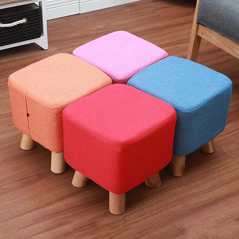 Solid Small Stool Wooden Mini Stools for Living Room Bench Kindergarten Footstool Seat Ottomans for Kids Home Furniture