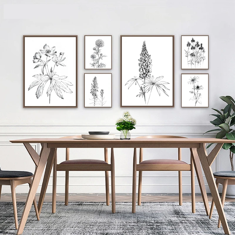 Wild Flowers Posters and Prints Sketches Botanical Anemone Hygge Wall Art Canvas Painting Retro American Pictures Kitchen Decor
Wild Flowers Posters and Prints Sketches Botanical Anemone Hygge Wall Art Canvas Painting Retro American Pictures Kitchen Decor