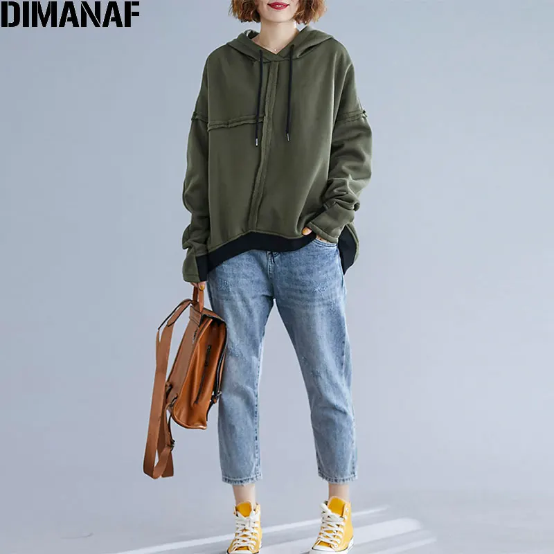 DIMANAF 2020 Plus Size Women Hoodies Sweatshirt Winter Thick Fleece Spliced O-Neck Pullover Casual Style Vintage Cotton New Tees
DIMANAF 2020 Plus Size Women Hoodies Sweatshirt Winter Thick Fleece Spliced O-Neck Pullover Casual Style Vintage Cotton New Tees