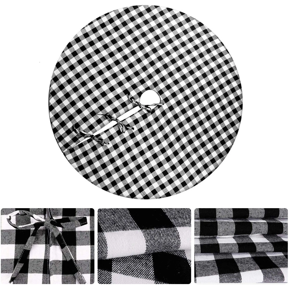 Red and Black Plaid Buffalo and Burlap Lining Christmas Tree Skirt 50 Inches Checked Tree Mat for Xmas Holiday Party Decorations
Red and Black Plaid Buffalo and Burlap Lining Christmas Tree Skirt 50 Inches Checked Tree Mat for Xmas Holiday Party Decorations