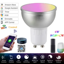 LED Smart Spotlights Tuya Smart Home Lamp WiFi 6W LED Bulbs Remote Voice Control RGB+CW Dimmable Light
LED Smart Spotlights Tuya Smart Home Lamp WiFi 6W LED Bulbs Remote Voice Control RGB+CW Dimmable Light