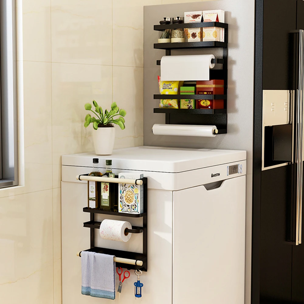 Hot Kitchen Roll Paper Towel Holder Storage Rack Refrigerator Side Shelf Spice Jars Rack Kitchen Storage Seasoning Jars Organiz
Hot Kitchen Roll Paper Towel Holder Storage Rack Refrigerator Side Shelf Spice Jars Rack Kitchen Storage Seasoning Jars Organiz