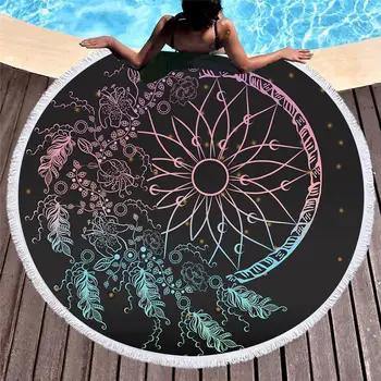 2019 new European and American retro round printed beach towel microfiber pool cushion quick-drying custom wholesale 
2019 new European and American retro round printed beach towel microfiber pool cushion quick-drying custom wholesale