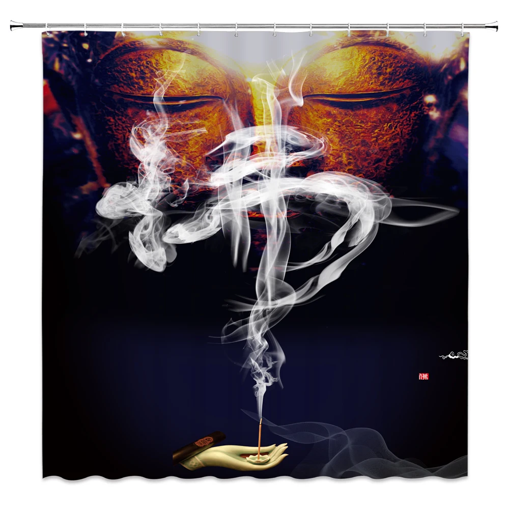 Bathroom Shower Curtains Buddha Statue Bamboo Bath Screens Home Decor Polyester Fabric Waterproof and Mildew Proof with 12 Hooks
Bathroom Shower Curtains Buddha Statue Bamboo Bath Screens Home Decor Polyester Fabric Waterproof and Mildew Proof with 12 Hooks