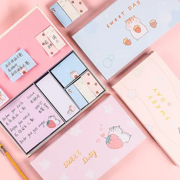 1Set Cute Color Notepad with Paper Box Post-it Notes Diary Planner Schedule Memo Marker Sticky Office School Stationery Supplies
1Set Cute Color Notepad with Paper Box Post-it Notes Diary Planner Schedule Memo Marker Sticky Office School Stationery Supplies