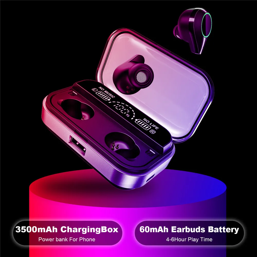 TWS Bluetooth Earbud Earphone 4000mAh Charging Box Headset Handsfree Noise Stereo Microphone Wireless Invisible Touch Control
TWS Bluetooth Earbud Earphone 4000mAh Charging Box Headset Handsfree Noise Stereo Microphone Wireless Invisible Touch Control