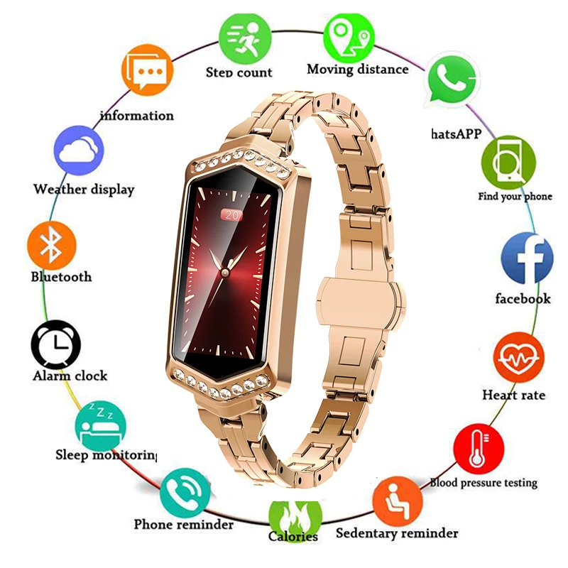 New Smart Watch Women 2019 Waterproof Heart Rate Monitoring Bluetooth for Android IOS Fitness Bracelet Smartwatch Drop Shipping
New Smart Watch Women 2019 Waterproof Heart Rate Monitoring Bluetooth for Android IOS Fitness Bracelet Smartwatch Drop Shipping