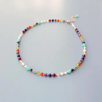 LiiJi Unique Real Multi Stone Peridots Amazonite Moonstone Garnet Rose Quartzs Goldfilled Delicated Necklace 38cm+5cm
LiiJi Unique Real Multi Stone Peridots Amazonite Moonstone Garnet Rose Quartzs Goldfilled Delicated Necklace 38cm+5cm