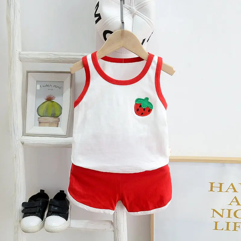 Summer Children Fashion Clothes Suit Kids Boy Girls Embroidery Fruits Vest Shorts 2Pcs/sets Baby Casual Infant Clothing Toddler
Summer Children Fashion Clothes Suit Kids Boy Girls Embroidery Fruits Vest Shorts 2Pcs/sets Baby Casual Infant Clothing Toddler